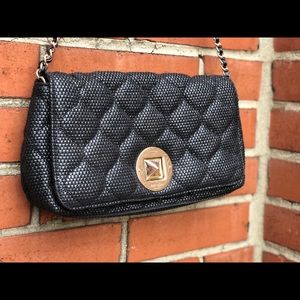 Kate Spade Quilted Black Purse w/ Gold Chain Strap